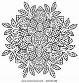 Henna Medallion Flower Islamic Antistress Medaillon Indisches Mehndi Symbols Fluss Islamischer Abstrakter Paisley sketch template