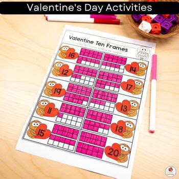 valentines day kindergarten math worksheets  united teaching tpt