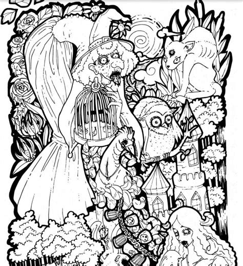 horror coloring pages  printable coloring pages  kids