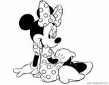 Minnie Mouse Coloring Pages Disneyclips Misc Posing Sitting Down sketch template