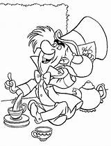 Alice Wonderland Coloring Pages Mad Hatter Characters Disney Getcolorings Cartoon Top sketch template