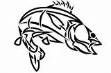 Tribal Fish Walleye Tattoo Tattoos Skeleton Catfish Drawing Clipart Clip Deviantart Outline Cliparts Ojibway Doko Drawings Fishing Designs Cartoon Bass sketch template