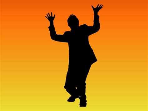 verrückter mann tanzen silhouette vektor download der kostenlosen vektor