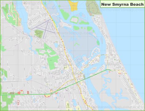 large detailed map   smyrna beach ontheworldmapcom