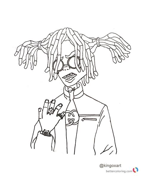 lil pump coloring sheet  printable coloring pages