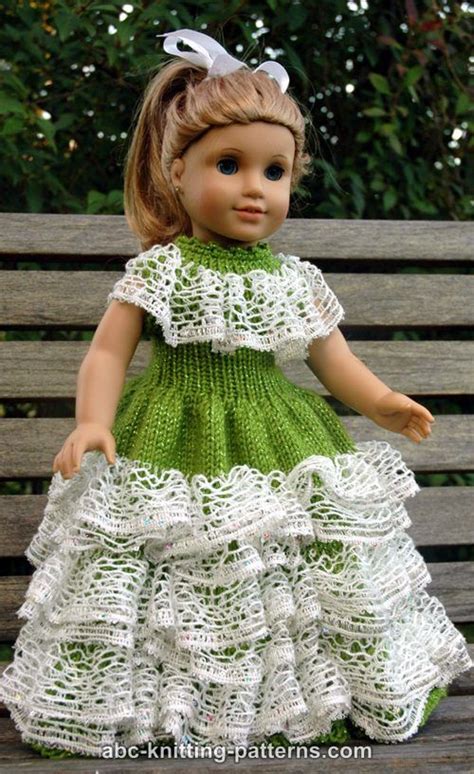 Abc Knitting Patterns American Girl Doll Southern Belle Dress