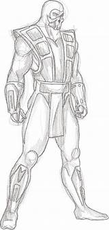 Mortal Kombat Scorpion Pintar Desenhar Taringa Personagem Twittear sketch template