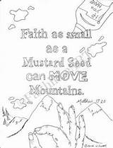 Seed Mustard Parable Kids Faith Crafts Matthew Coloring Drawn Hand sketch template