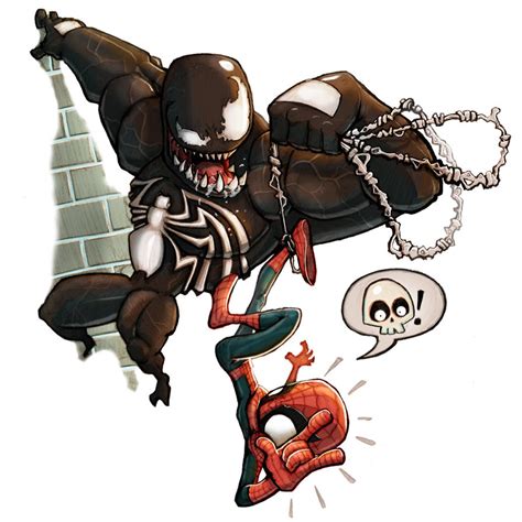 venom and spiderman by elbrazo on deviantart