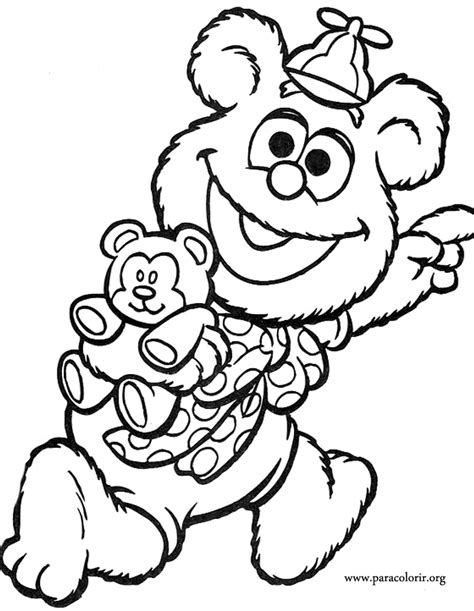 kids page muppet babies fozzie bear coloring pages