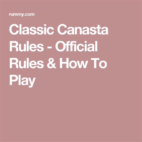 classic canasta rules official rules   play canasta rules
