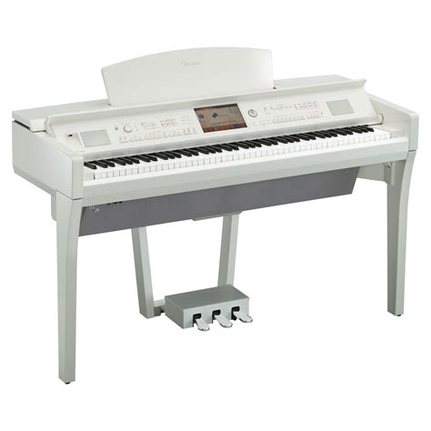 yamaha cvp  clavinova digital piano polished white  gearmusic