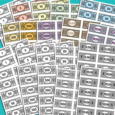 replacement board game money  includes large denominations etsy