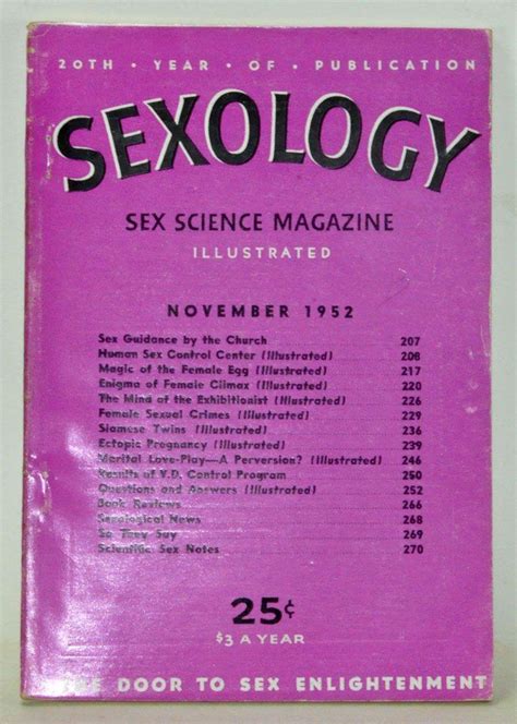sexology sex science magazine an authoritative guide to sex education