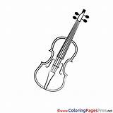 Violin Coloring Pages Children Sheet Title sketch template
