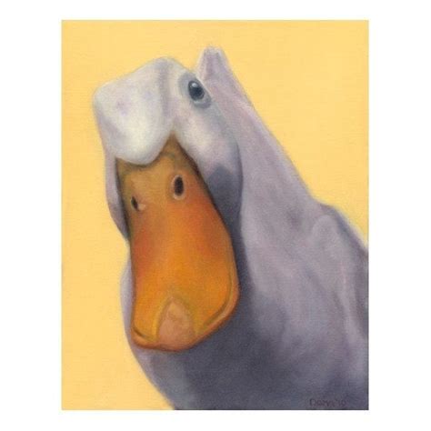 hand crafted duck print duck art pekin duck painting funny animal