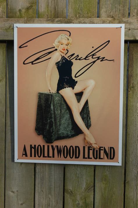 Marilyn Monroe Hollywood Tin Sign Garage Man Cave Bar