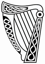 Harp Celtic Drawing Clipart Getdrawings sketch template