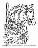 Coloring Pages Horse Carousel Horses Adult Realistic Printable Colouring Sheets Book A3 Carriage Getcolorings Books Color Choose Board Uploaded User sketch template