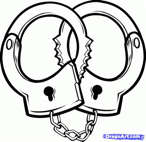 handcuff drawing clipart