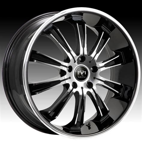 motiv cb  maximus chrome  gloss black accents custom rims wheels