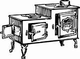 Stove Old Vector Clip Clipart Fashioned 1156 1995 Onlinelabels Resolution High sketch template