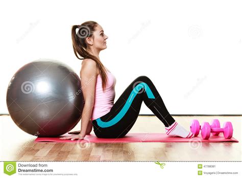 naked woman sitting on gym ball quality porn