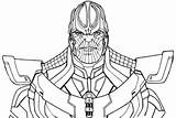Thanos Coloring Pages Avengers Infinity Printable War Drawing Line Fortnite Kids Print End Game Marvel Color Colorpages sketch template