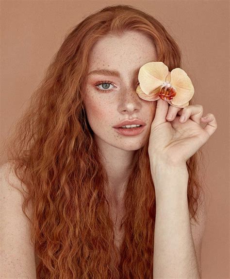 long curly copper ginger orange hair and freckles gold hair colors