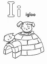 Letter Coloring Igloo Pages Color Alphabet Printable Small Big Worksheets Preschool Letters Kids Colouring Sheets Online Top Dot Print Ice sketch template