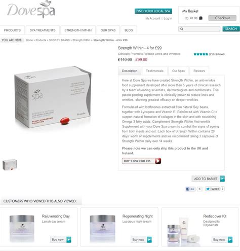 dove spa launches   store designed  developed  screen