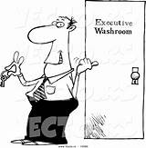 Washroom Outlined Businessman sketch template