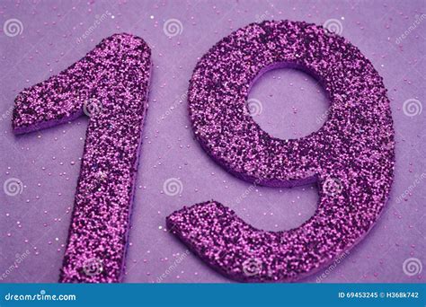 number nineteen purple color   purple background anniversary