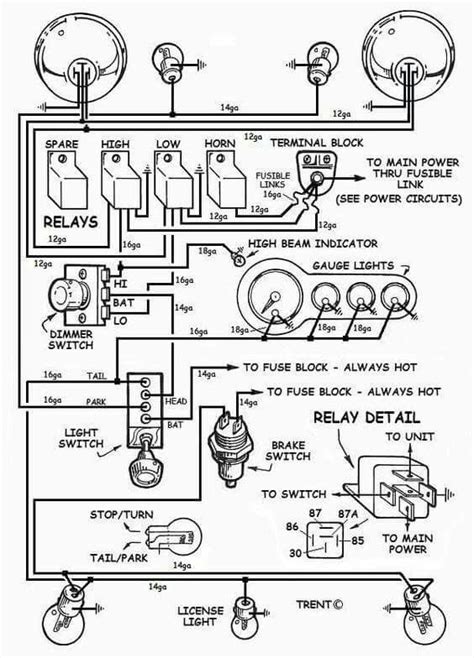 hot rods simple wiring diagram  hamb