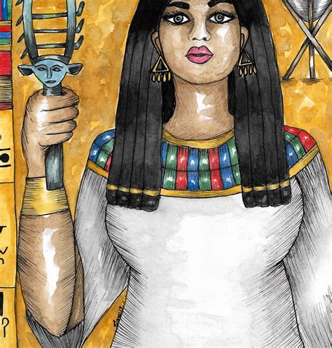 Goddess Art Egyptian Goddess Hathor Kemetic Fantasy Art Print Etsy