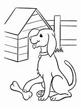 Kleurplaten Honden Hond Kleurplaat Hondenhok Mooie sketch template