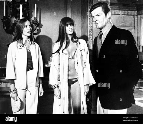 barbara bach roger moore james  res stock photography  images alamy