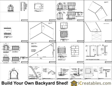 gambrel shed plans icreatablescom