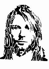 Cobain Kurt Drawing Template sketch template