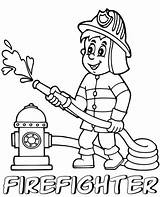 Firefighter Professions Fighter Topcoloringpages sketch template