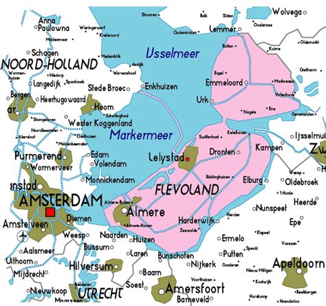 map  flevoland province city map  netherlands political regional province