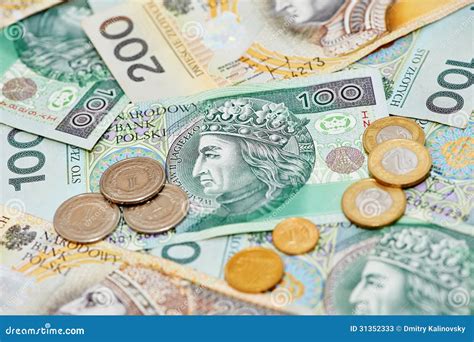 polish currency money zloty stock  image