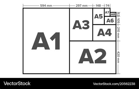 paper sizes         royalty  vector