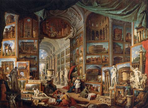 gallery  views  ancient rome  giovanni paolo pannini