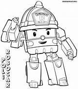 Robocar Poli Coloring Pages Cartoon Roi Hoverboard Sketch Transformer Colorings Template sketch template