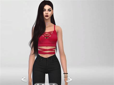 sims 4 cc s the best sexy cross top by pinkzombiecupcake