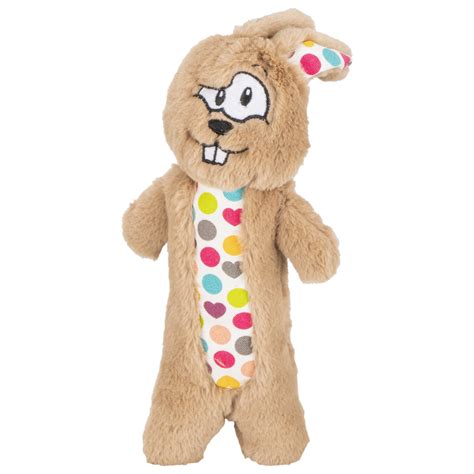 funky rabbit plush dog toy