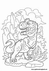 Coloring Prehistoric Predatory Dinosaur sketch template