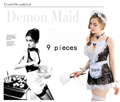 womens sexy lingerie lace servant french maid costumes sex nightwear garter underwear erotic