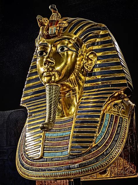 The Famous Gold Death Mask Of King Tutankhamun New Kingdom